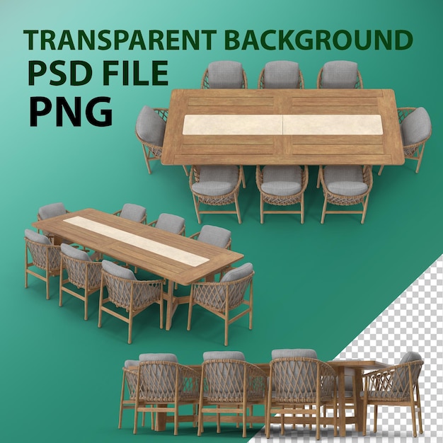 PSD dining table png