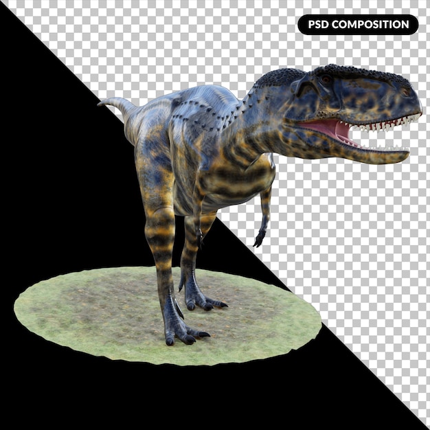 PSD dinosaur 3d model isolated