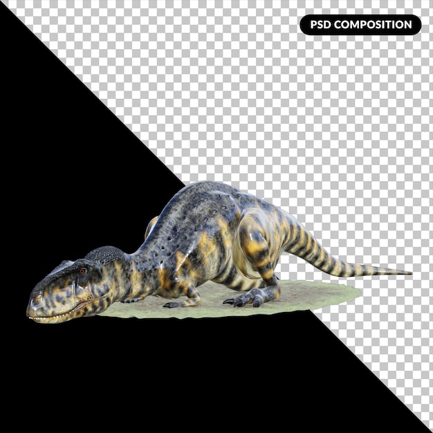 PSD modello 3d del dinosauro isolato