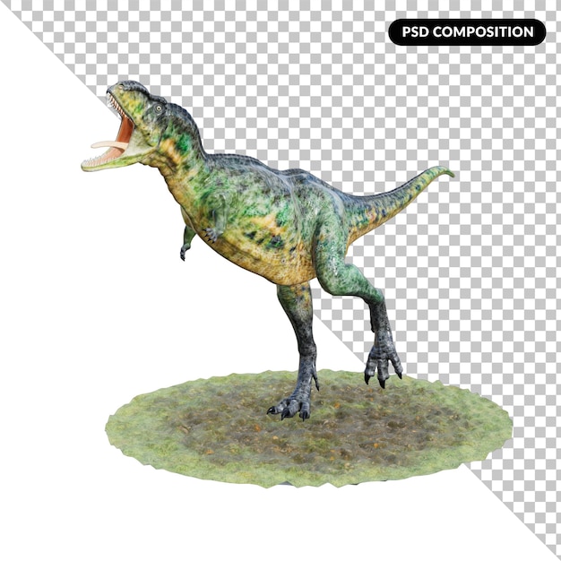 PSD creatura del dinosauro isolata 3d