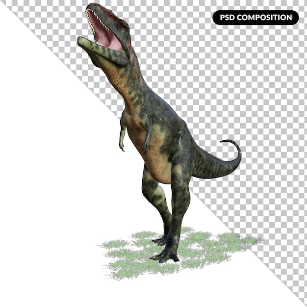 分離された恐竜の 3 d レンダリング