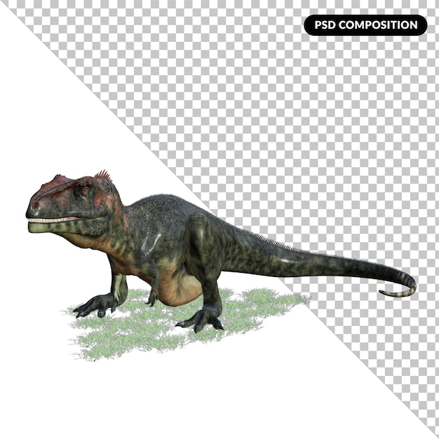 Rendering 3d isolato dinosauro