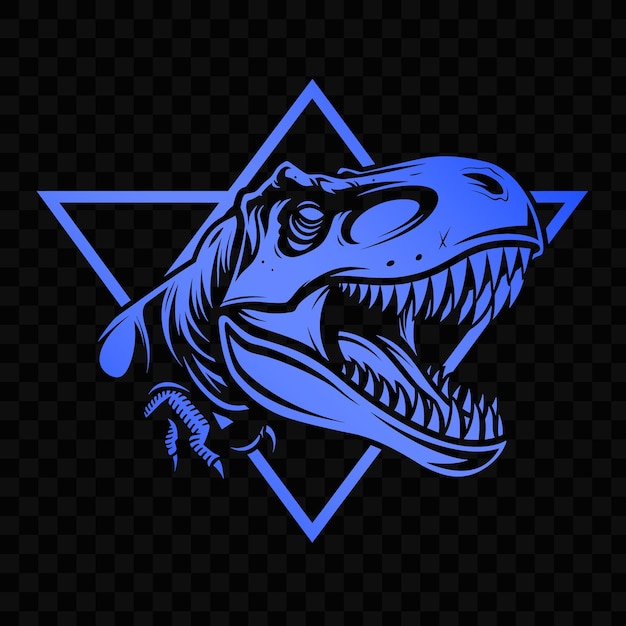 PSD a dinosaur with a blue star on its head