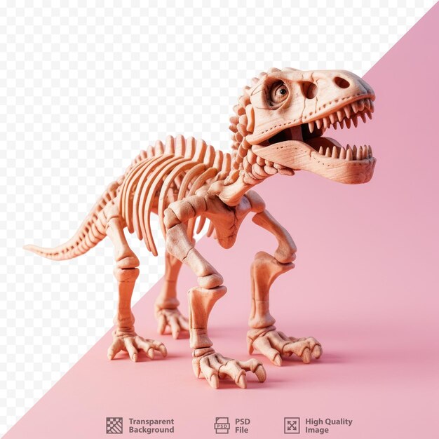 PSD dinosauro con uno sfondo rosa e un contorno bianco