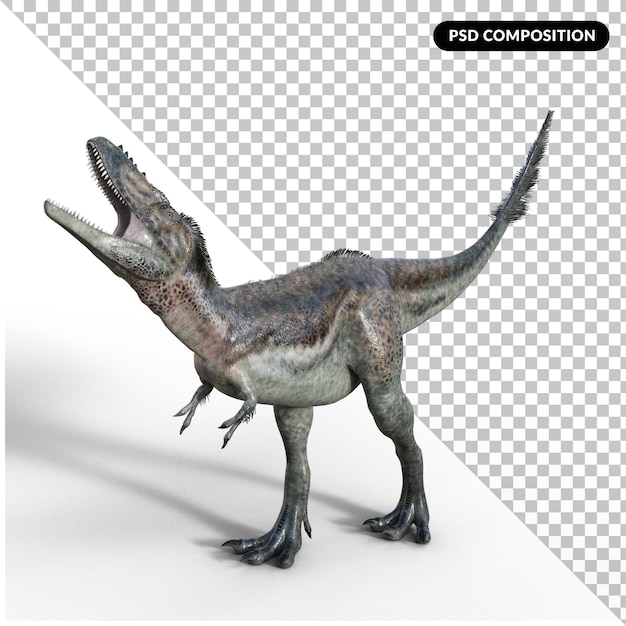 恐龍與影子隔離 3D