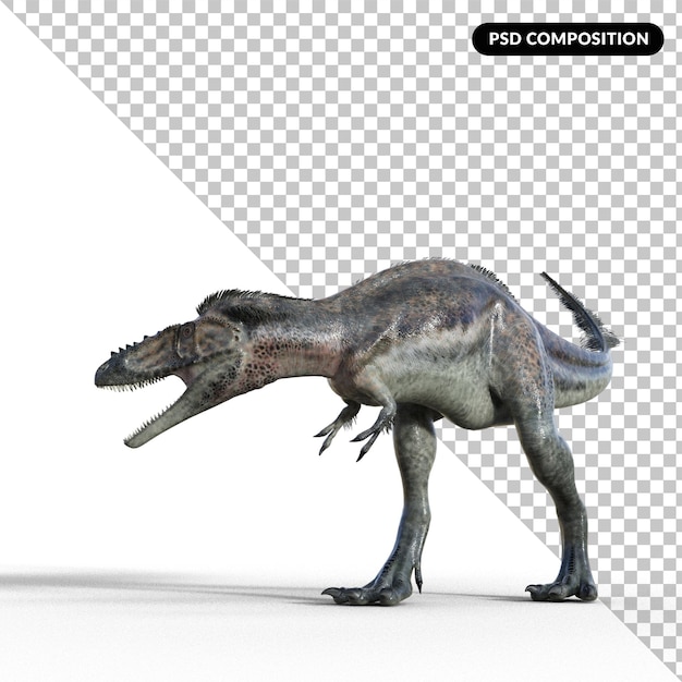 恐龍與影子隔離 3D