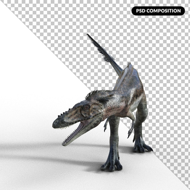 恐龍與影子隔離 3D