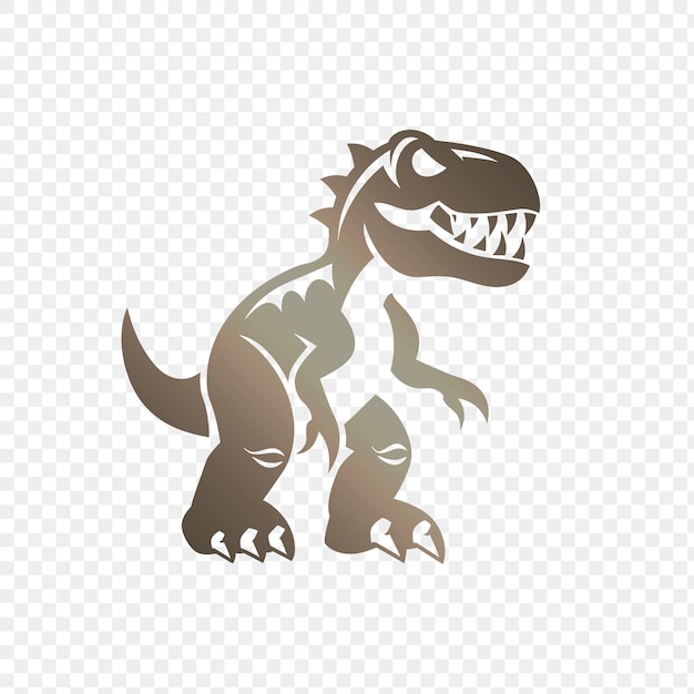 PSD a dinosaur with a tongue sticking out is on a transparent background