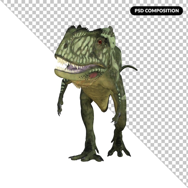 PSD a dinosaur with a white background and a black border that says p. p.