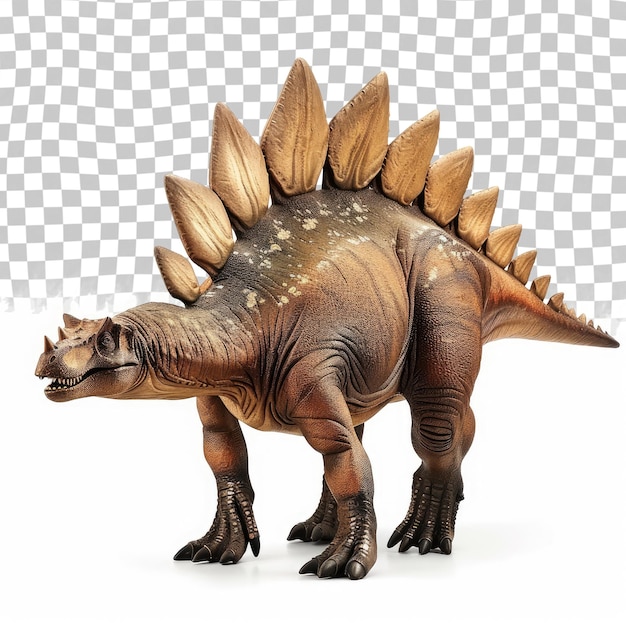 PSD a dinosaur with a white background with a checkered background