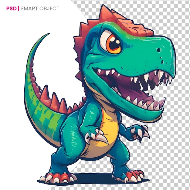 PSD dinosaurio rex chibi