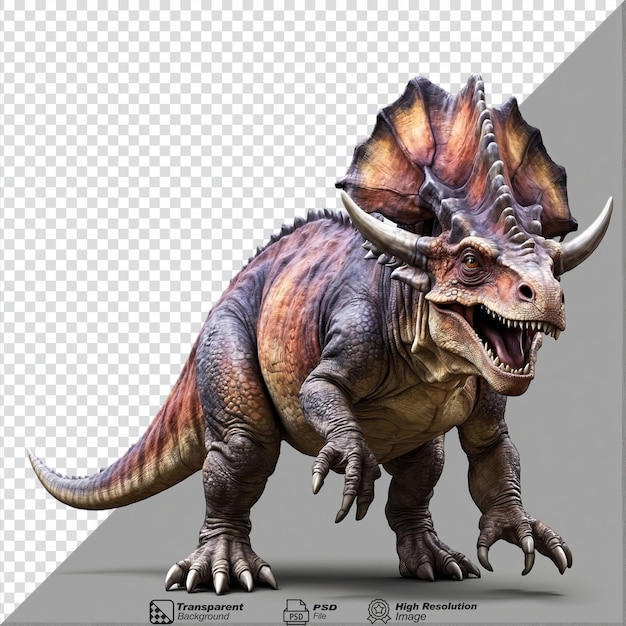 PSD dinozaur albertaceratops wyizolowany na przezroczystym tle