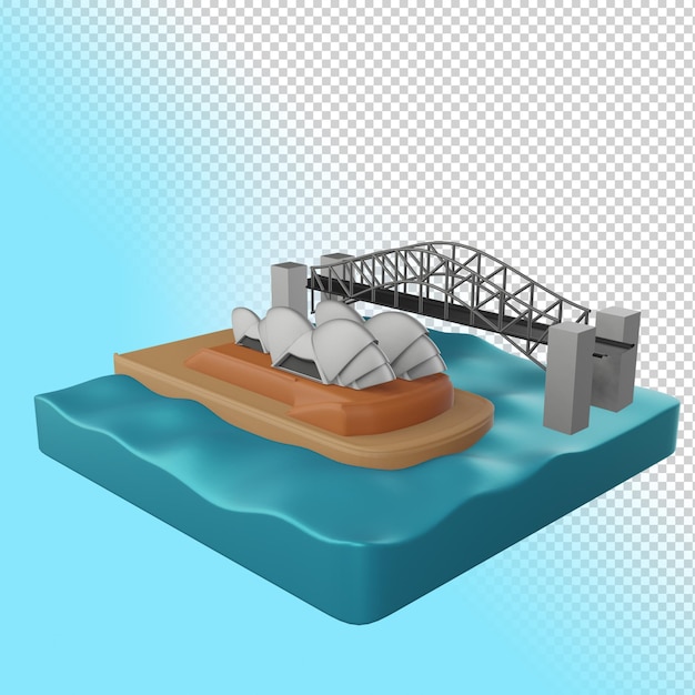 PSD diorama renderowania 3d sydney australia