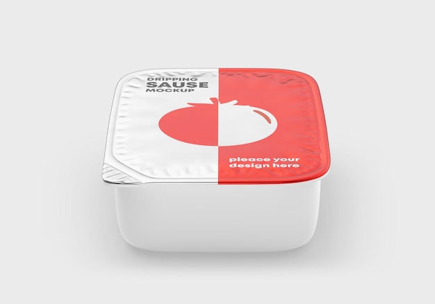 Dipping sauce container mockup