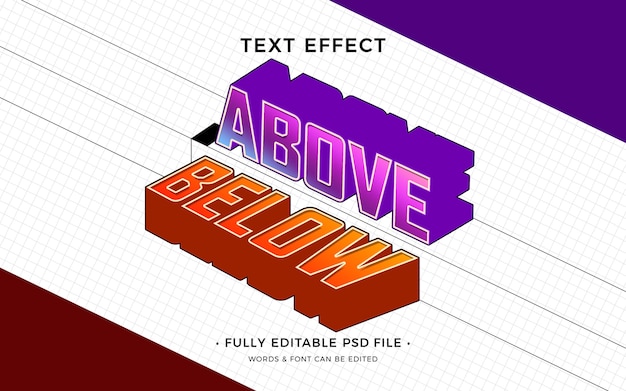 PSD direction text effect