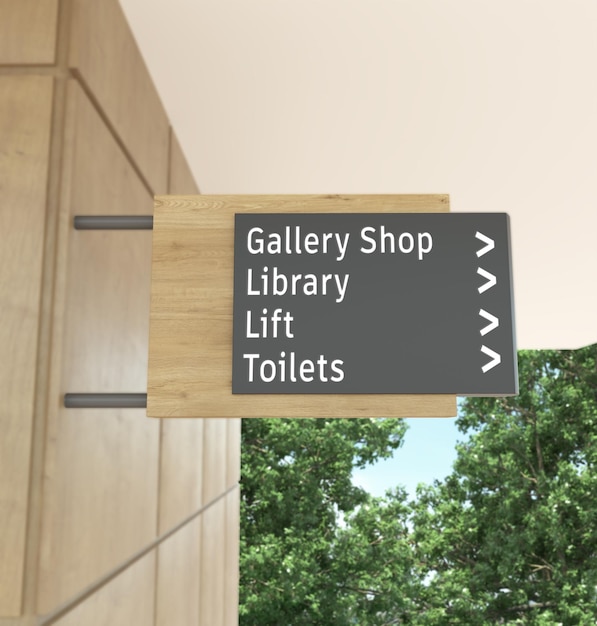 PSD directional signage mockup