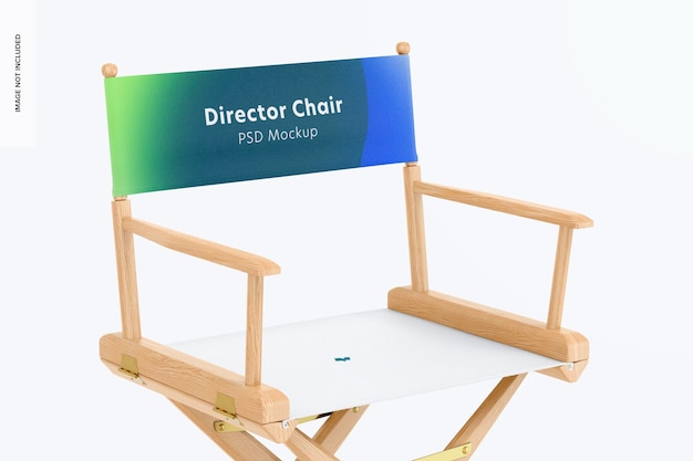 Director chair mockup, close up