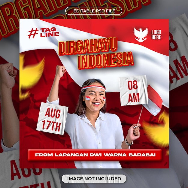 Dirgahayu indonesië social media post