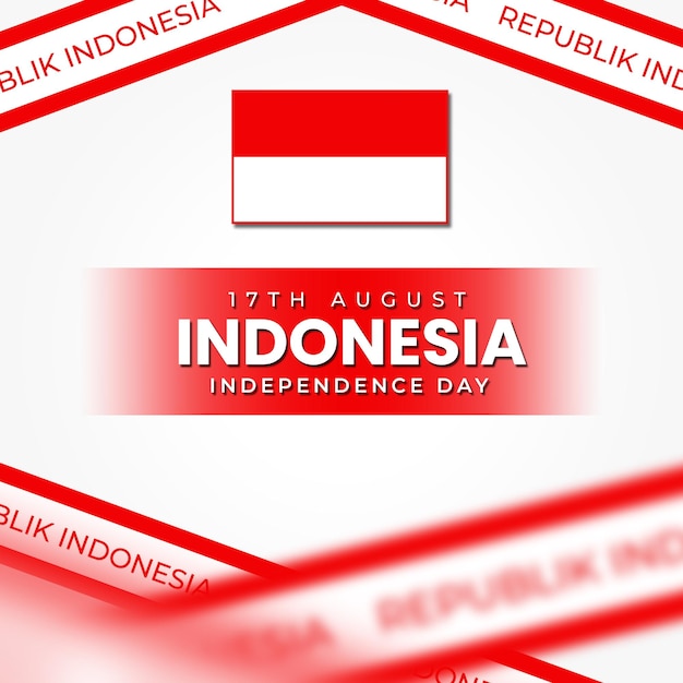 PSD dirgahayu republik indonezja 78. szablon banera kwadratowy projekt edytowalny w photoshopie