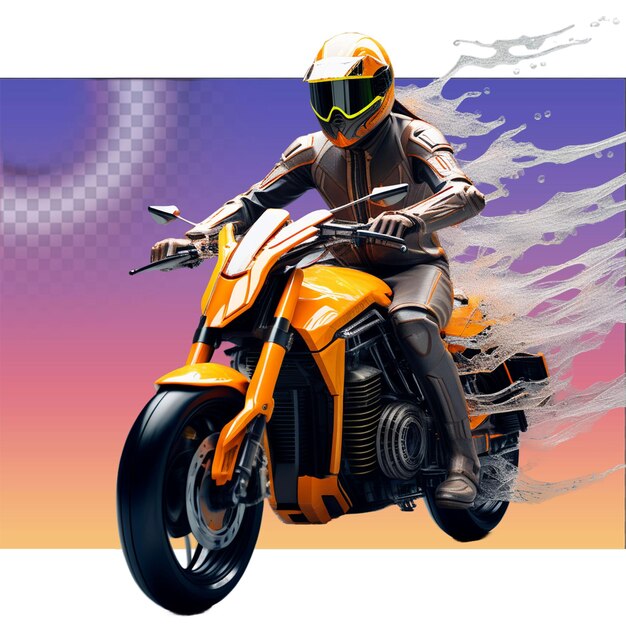 PSD ダートバイクのイラスト デザイン