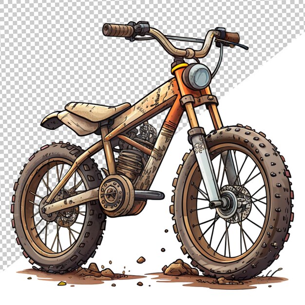 PSD dirt bike rider on transparent background