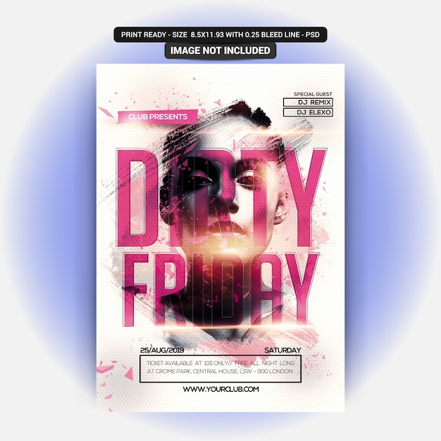 Dirty friday party poster