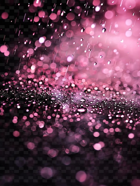 PSD dirty shining rain with dirty droplets and pink muddy color png neon light effect y2k collection