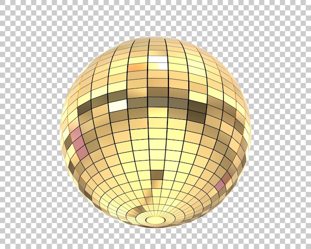 PSD disco ball isolated on background 3d rendering illustration