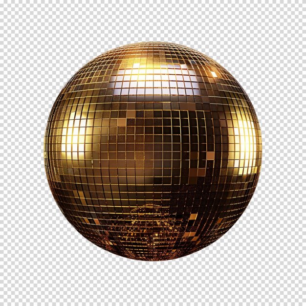 PSD disco ball isolated on transparent background