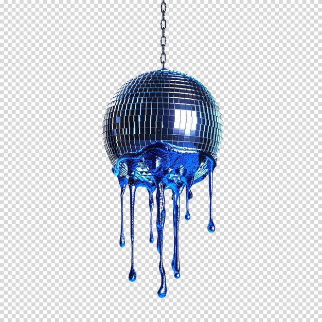 Disco ball isolated on transparent background