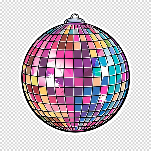 PSD disco ball isolated on transparent background