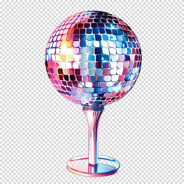 Disco ball isolated on transparent background