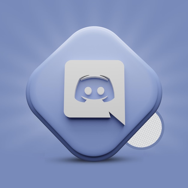 PSD discord 3d icon render