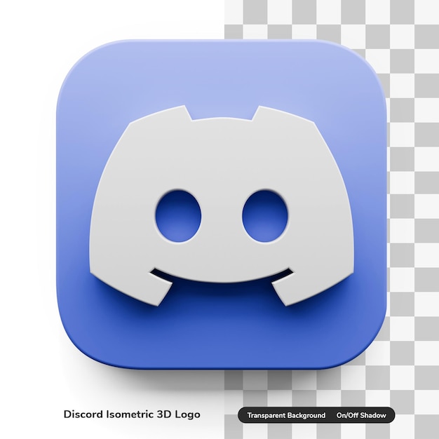 PSD discord app 3d design icon concept