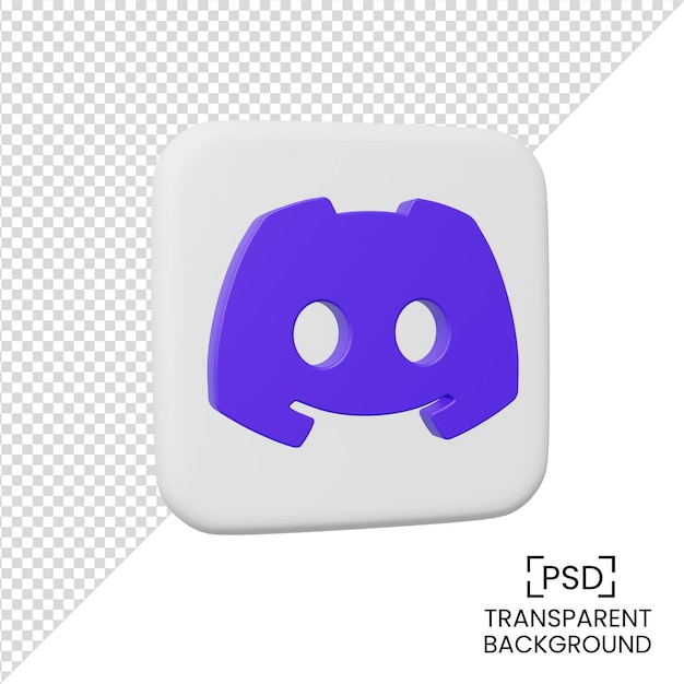 Discord social media icon 3d render illustration isolated