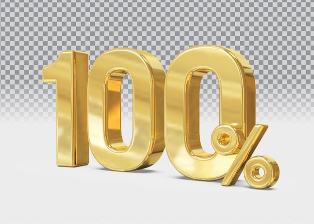 Sconto del 100 percento in oro 3d