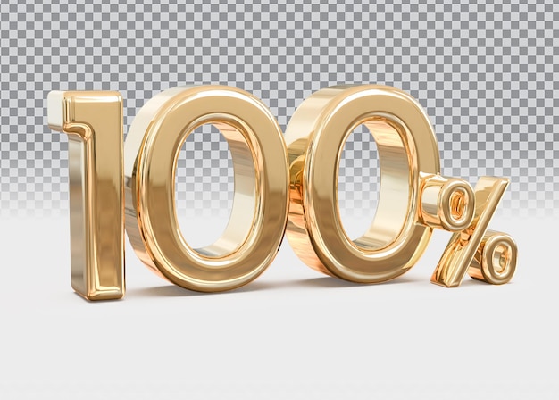 Sconto 100 percento oro 3d