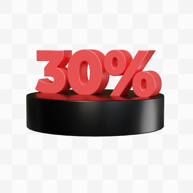 Sconto 30% rendering 3d