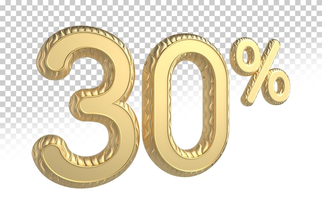 할인 30% 골드 럭셔리 3d