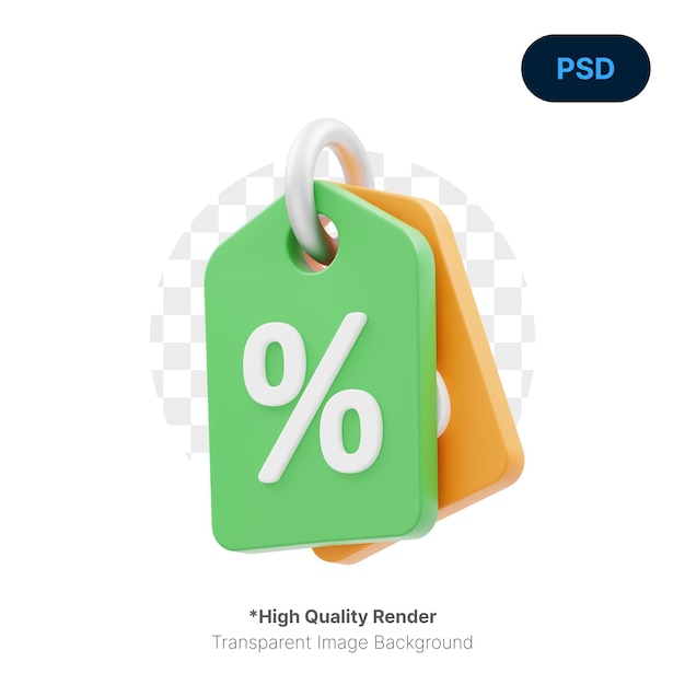 PSD discount 3d icon premium psd
