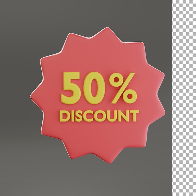 PSD discount 3d icon