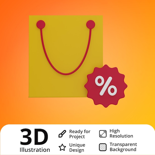 Sconto illustrazione 3d