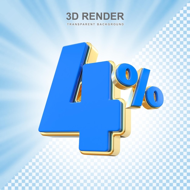 PSD sconto del 4% sulla vendita 3d render