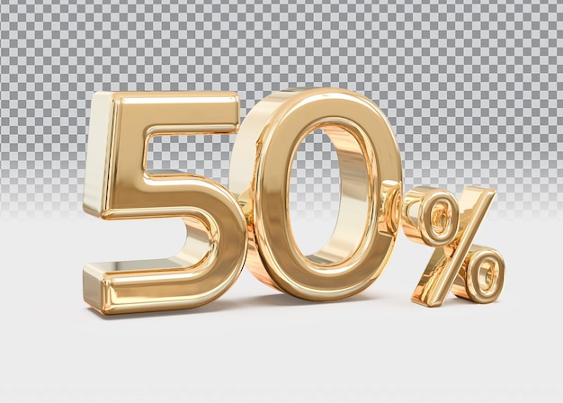 할인 50% 골드 3d