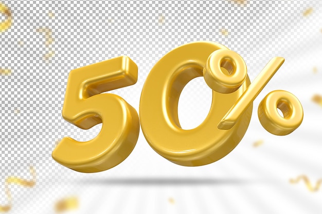 Sconto del 50% sull'offerta di oro di lusso in 3d