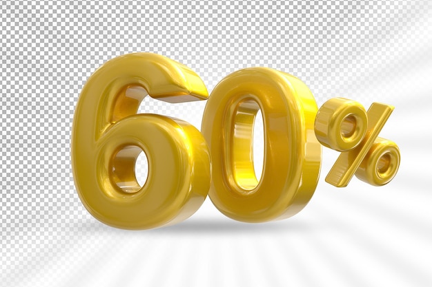 3d에서 60% 고급 금 제안 할인