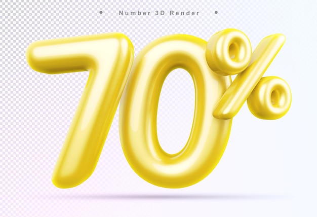 Discount 70 percent gold number 3d