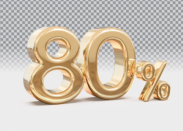 Discount 80 percent gold 3d