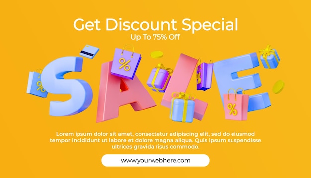 discount banner promotion social media post template