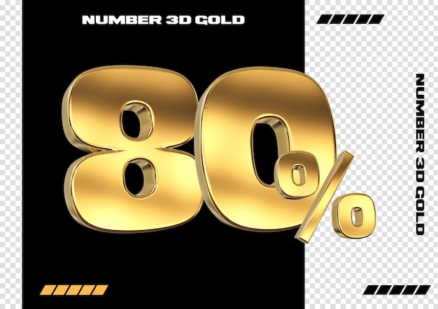 PSD discount creative composition 3d golden sale symbol with decorative objects
